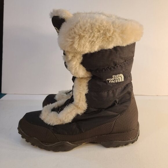 Womens North Face NUPTSE Goose Down Winter Boots Dark Brown US 7 - Picture 3 of 8